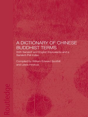 cover image of A Dictionary of Chinese Buddhist Terms